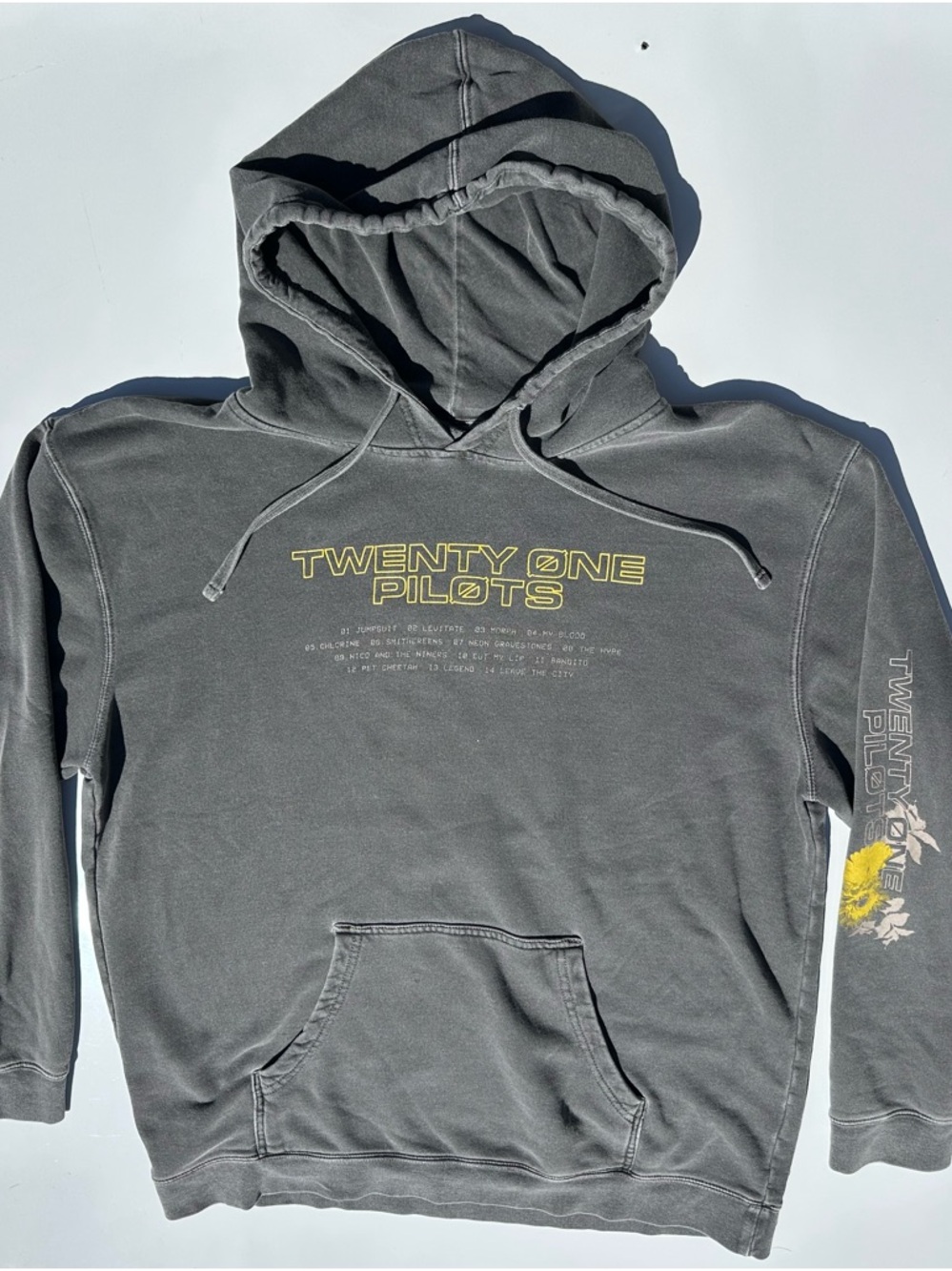 Twenty One Pilots Men's Charcoal Hooded Sweatshirt